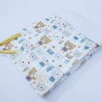 Manta Cueiro Premium Enxoval de Bebê Tamanho Grande Macia Antialérgica Plush e Algodão