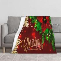 Manta DADABULIU Poinsettia Gold Snowflake 127x152cm