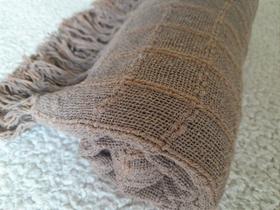 Manta de Algodão Tear Rústica Marrom Caramelo 1,20m x 1,30m