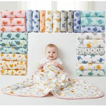 Manta de bebê Cobertor do Bebe Mantinha Microfibra Estampada para Kit Maternidade