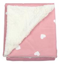 Manta De Bebê Sherpa 100% Algodão Estampada Menino E Coraçã