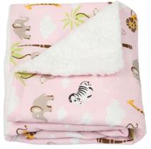 Manta de Bebê Sherpa Carneirinho 0,75x0,85m Cobertor Infantil Estampado para Menino e Menina, Macio, Quentinho e Confortável