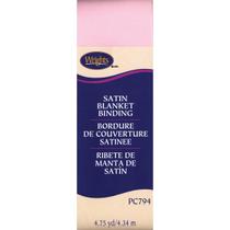 Manta de cetim Binding Wrights PC794 4,35 m rosa