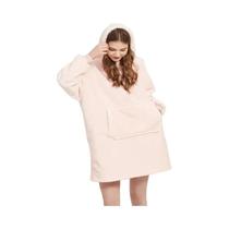 Manta De Inverno Feminina Oversized Com Capuz, Robe Pullover De Microfibra Plush Fleece 850g