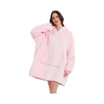 Manta De Inverno Feminina Oversized Com Capuz, Robe Pullover De Microfibra Plush Fleece 850g
