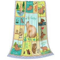 Manta de lã Yealedee Capybara Flanela 150x125cm