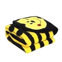 manta de microfibra baby jolitex abelinha com capuz amarelo