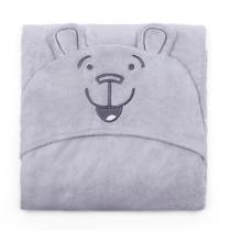 Manta de Microfibra c/ Capuz Bouton Infantil Teddy Cinza Claro Manta de Microfibra c/ Capuz Bouton Infantil Teddy Cinza Claro