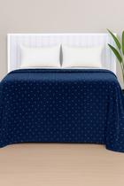 Manta De Microfibra Estampa Poá Habitat King - Poá Azul