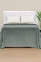 Manta De Microfibra Estampa Poá Habitat King - Poá Verde