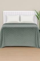 Manta De Microfibra Estampa Poá Habitat Queen - Poá Verde