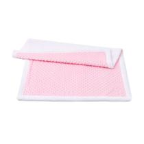 Manta de Microfibra Pipoquinha com Sherpa - Rosa - Loaní