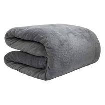 Manta De Microfibra Queen Andreza Cinza 2,20m X 2,40m