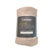 Manta De Microfibra Solteiro Corttex Bege 1,50M X 2,00M