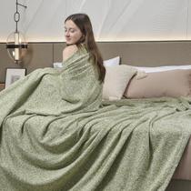 Manta de moletom KAWAHOME Queen Size 230x230cm verde/branca