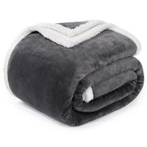 Manta de pelúcia BEAUTEX Sherpa Fleece Flannel 130x150cm cinza Manta de pelúcia BEAUTEX Sherpa Fleece Flannel 130x150cm cinza