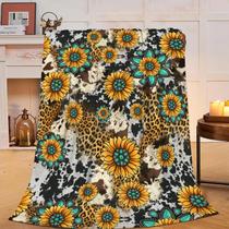 Manta de pelúcia de flanela de girassol Yibuda 100x125cm