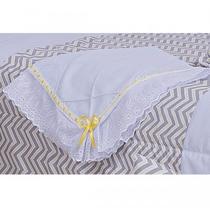 Manta de Piquet com Lasie 100% Algodão - Chevron Amarelo