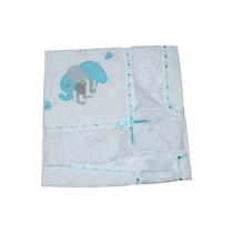 Manta de Piquet com Lasie 100% Algodão - Elefante Chevron Tiffany