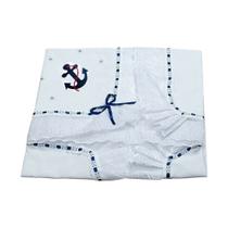 Manta de Piquet com Lasie 100% Algodão - Nautico