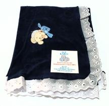 Manta de Plush Trabalhada com Forro DF Kako