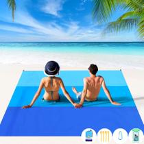 Manta de Praia BYDOLL 198 x 206 cm Impermeável e Resistente à Areia, Grande Manta de Praia BYDOLL 198 x 206 cm Impermeável e Resistente à Areia, Grande