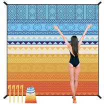 Manta de Praia Impermeável e à Prova de Areia UMARDOO - 220x180cm (Laranja)