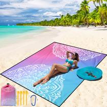 Manta de praia WIWIGO 200x210 cm Tapete impermeável à prova de areia