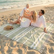 Manta de praia ZICOTO 203 x 203 cm estilo turco oversized