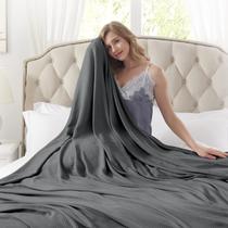 Manta de resfriamento DANGTOP Rayon Bamboo 90x108 polegadas cinza escuro
