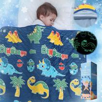 Manta de resfriamento SALIMAH Q-Max Glow in the Dark Dinosaur 50x60 polegadas