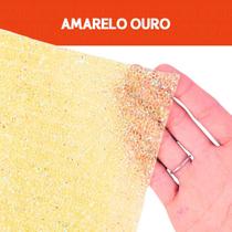 Manta De Strass Termocolante - Amarelo Ouro - 110 - 23 Tiras - 23x40 - Nybc
