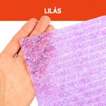Manta De Strass Termocolante - Lilás -164 - 23 Tiras - 23x40 - Nybc