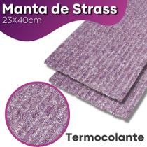 Manta De Strass Termocolante Lilás 23x40 Kaftor Manta De Strass Termocolante Lilás 23x40 Kaftor
