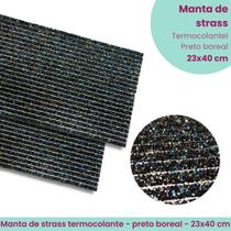 Manta De Strass Termocolante Preto Boreal 23x40 Kaftor Manta De Strass Termocolante Preto Boreal 23x40 Kaftor