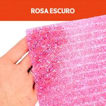 Manta De Strass Termocolante - Rosa Escuro - 312 - 23 Tiras - 23x40 - Nybc