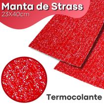 Manta De Strass Termocolante Vermelha 23x40 Kaftor Manta De Strass Termocolante Vermelha 23x40 Kaftor
