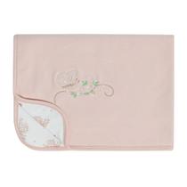 Manta De Suedine Bebê Menina Cerejeira Rosa Pêssego - Hug Manta De Suedine Bebê Menina Cerejeira Rosa Pêssego - Hug