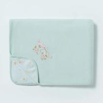 Manta de Suedine Hug Lovely Day Rosa Antigo Verde