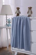Manta de Tricô Bebê Colmeia 80x80 Macia Antialérgica Premium