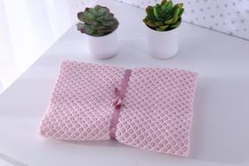 Manta de Tricô Colmeia Para Passeio e Maternidade Trabalhada 01 Pç Anti Alérgica Toque Extra Macio