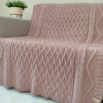 Manta de Tricô Para Sofá Poltrona Cobertor Cama Malha Encorpada 150x90cm Usufruto Decoração Sala S05