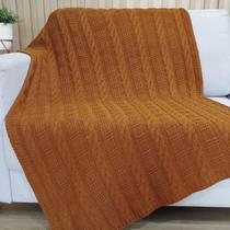 Manta de Tricô Para Sofá Poltrona Cobertor Cama Trança Grossa 150x90cm Usufruto Decoração Sala d05