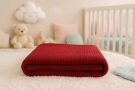Manta De Tricot Para Bebe Menino Menina Conforto e Maciez Colmeia