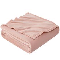 Manta de vellón Hansleep color rosa polvoriento tamaño individual 150x200 cm Manta de vellón Hansleep color rosa polvoriento tamaño individual 150x200 cm
