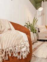 Manta Decorativa Aconchegô Rosa do Deserto para sofa cama Manta Decorativa Aconchegô Rosa do Deserto para sofa cama