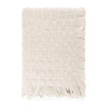 Manta Decorativa de Microfibra Campos Branco Karsten