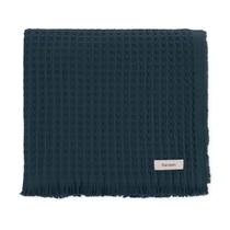 Manta Decorativa Karsten Denver 100% Algodão Piquet Cor:Petróleo