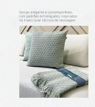 Manta Decorativa Luxo Macramê 1,40m x 2,10m Sofá Poltrona