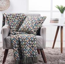 Manta Decorativa Para Sofá Jacquard Turim Verde Manta Decorativa Para Sofá Jacquard Turim Verde